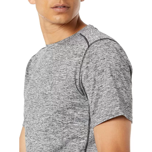 Amazon Essentials Mens Tech Stretch ShortSleeve TShirtBlack Space Dye