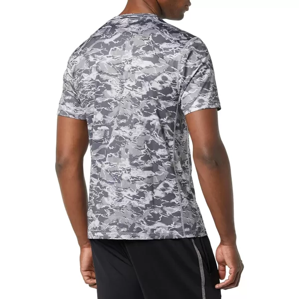 Amazon Essentials Mens Tech Stretch ShortSleeve TShirtGrey Abstract