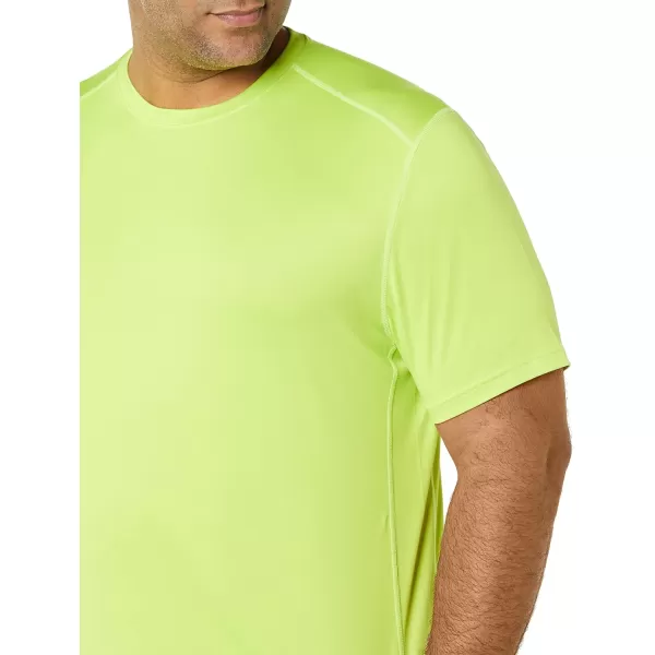 Amazon Essentials Mens Tech Stretch ShortSleeve TShirtLime Green