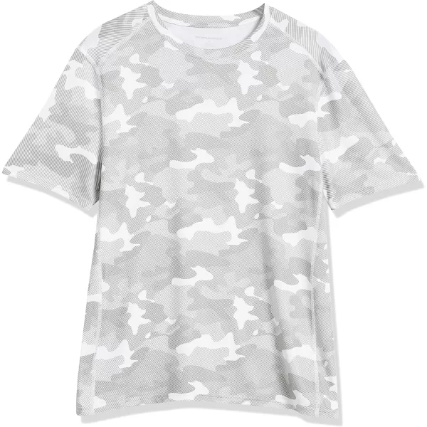 Amazon Essentials Mens Tech Stretch ShortSleeve TShirtWhite Camo