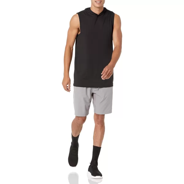 Amazon Essentials Mens Tech Stretch Sleeveless HoodieBlack