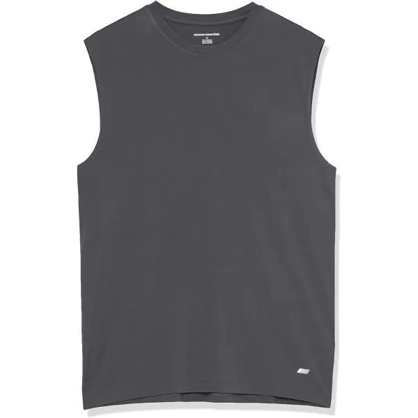 Amazon Essentials Mens Tech Stretch Tank BaselayerCharcoal