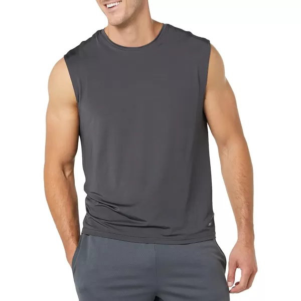 Amazon Essentials Mens Tech Stretch Tank BaselayerCharcoal