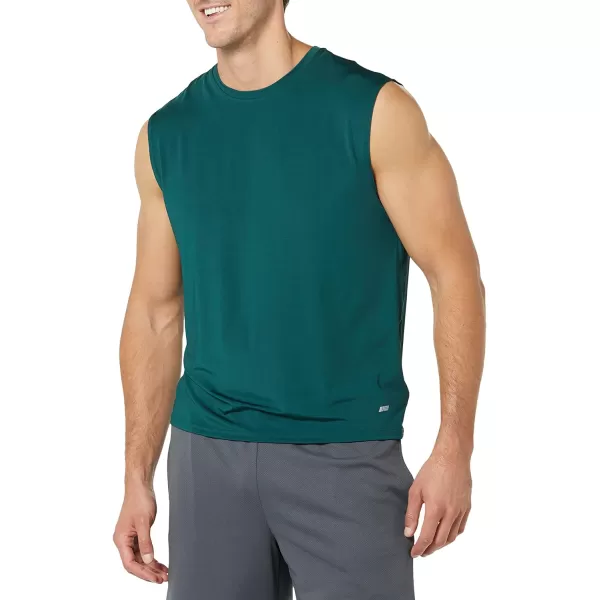 Amazon Essentials Mens Tech Stretch Tank BaselayerDark Green