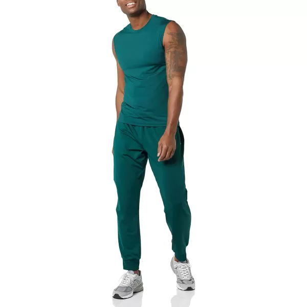 Amazon Essentials Mens Tech Stretch Tank BaselayerDark Green