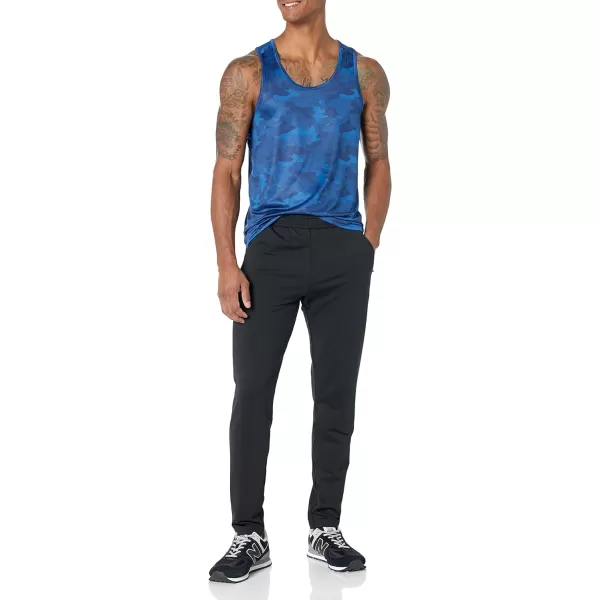 Amazon Essentials Mens Tech Stretch Tank TShirtBlue Camo