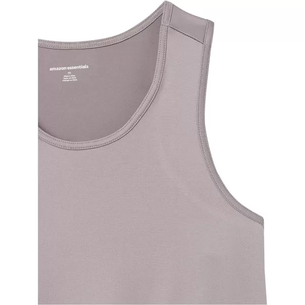 Amazon Essentials Mens Tech Stretch Tank TShirtLight Grey