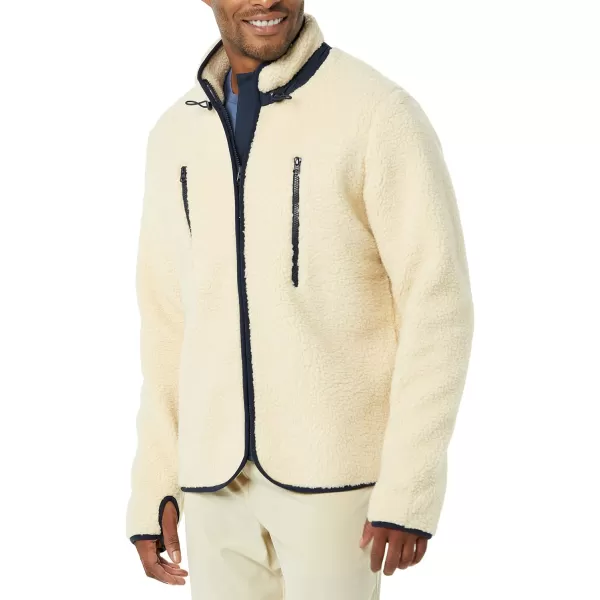 Amazon Essentials Mens Teddy Fleece FullZip JacketBeige