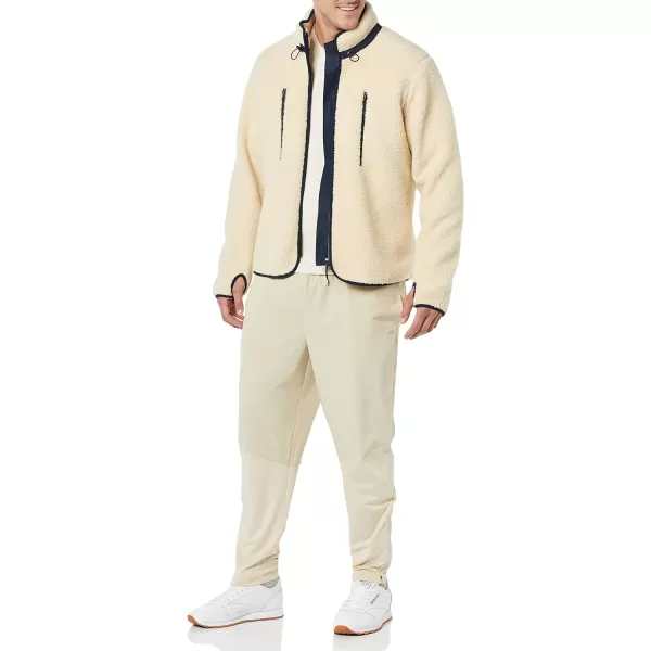 Amazon Essentials Mens Teddy Fleece FullZip JacketBeige