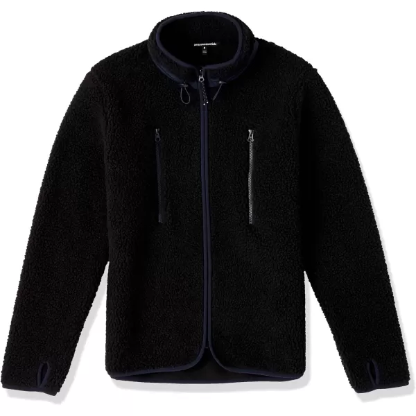 Amazon Essentials Mens Teddy Fleece FullZip JacketBlack