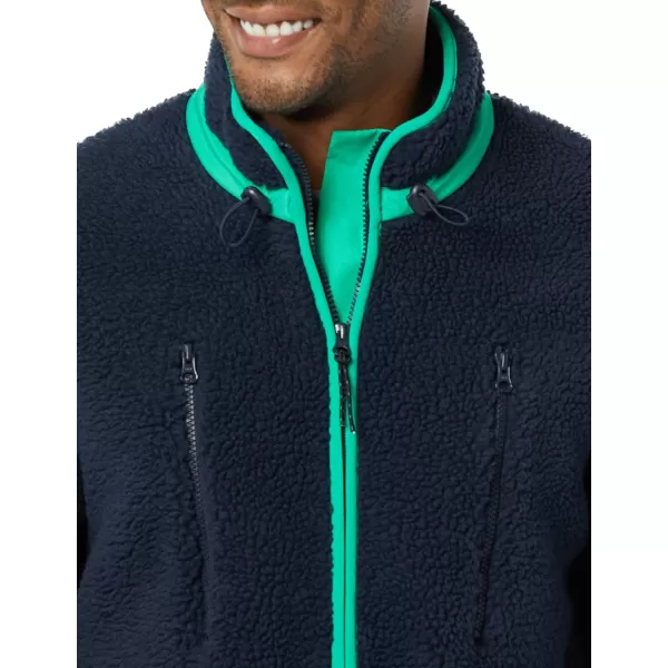 Amazon Essentials Mens Teddy Fleece FullZip JacketDark Navy