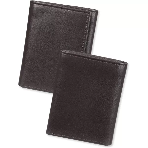 Amazon Essentials Mens Vertical Trifold WalletDark Brown