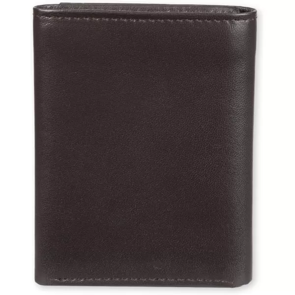 Amazon Essentials Mens Vertical Trifold WalletDark Brown