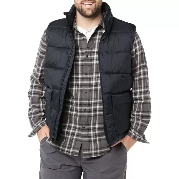 Amazon Essentials Mens WaterResistant SherpaLined Puffer VestBlack