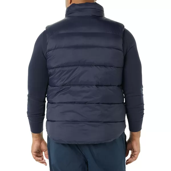 Amazon Essentials Mens WaterResistant SherpaLined Puffer VestNavy
