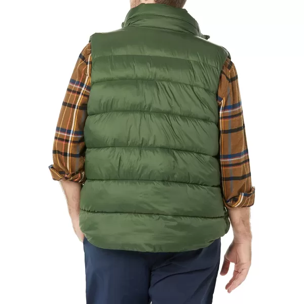 Amazon Essentials Mens WaterResistant SherpaLined Puffer VestOlive