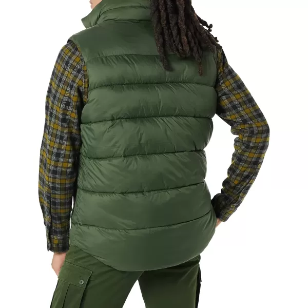 Amazon Essentials Mens WaterResistant SherpaLined Puffer VestOlive