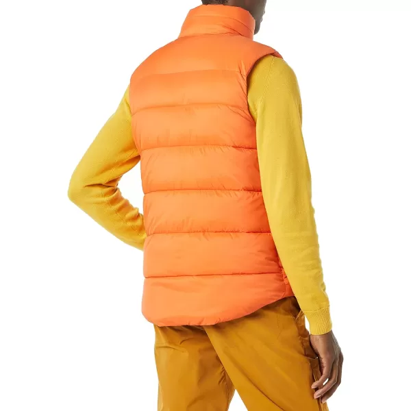 Amazon Essentials Mens WaterResistant SherpaLined Puffer VestOrange