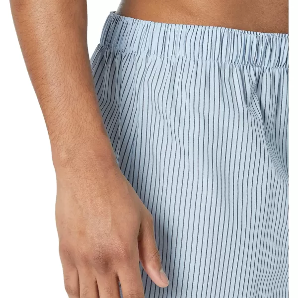 Amazon Essentials Mens Woven Cotton Boxer Short Available in Big ampTall Pack of 5BlackBlue StripeDark Blue PlaidNavySky Blue