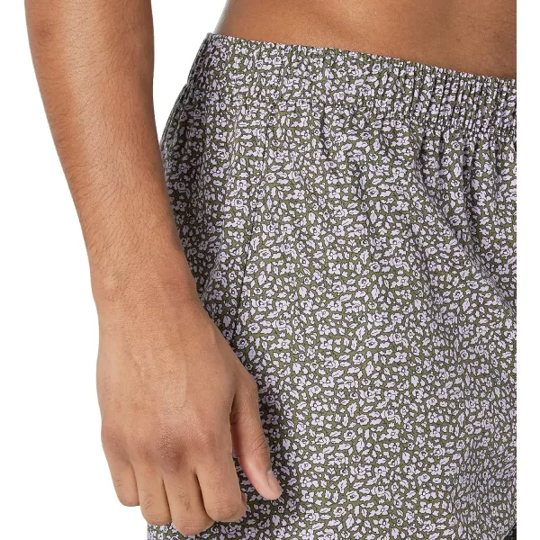 Amazon Essentials Mens Woven Cotton Boxer Short Available in Big ampTall Pack of 5Bright WhiteOlive Ditsy FloralWhiteArrow GeoPlaid