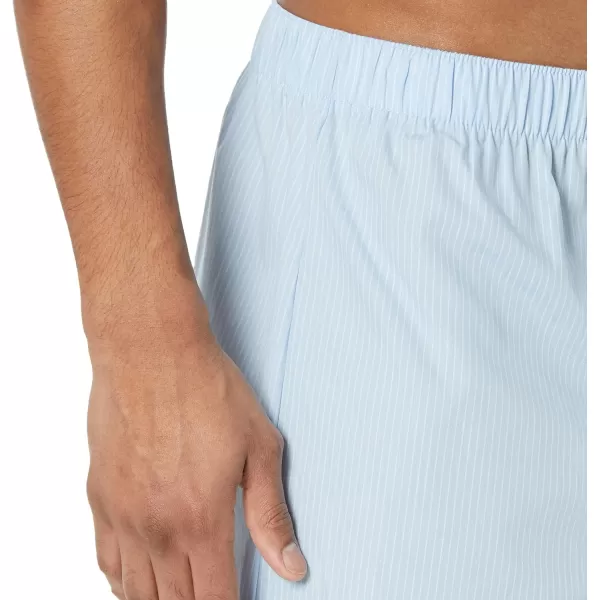 Amazon Essentials Mens Woven Cotton Boxer Short Available in Big ampTall Pack of 5Light BluePale Blue StripeWhite Pinstripe