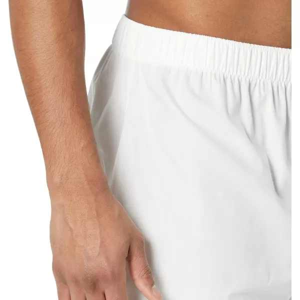 Amazon Essentials Mens Woven Cotton Boxer Short Available in Big ampTall Pack of 5White