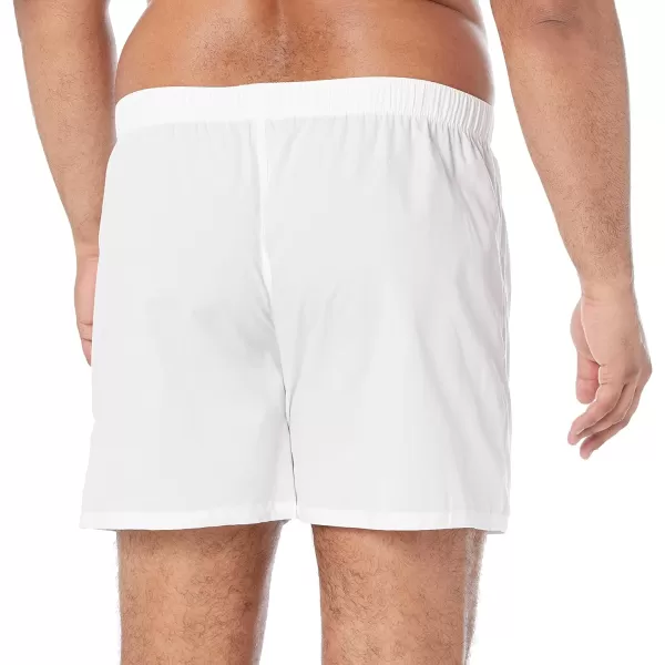 Amazon Essentials Mens Woven Cotton Boxer Short Available in Big ampTall Pack of 5White