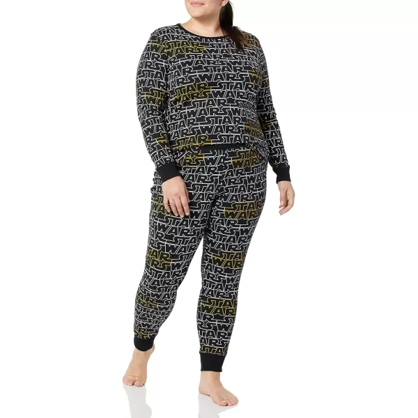 Amazon Essentials Star Wars Family Matching Pajama Sleep SetsAdult Star Wars Logo  Womens Snugfit