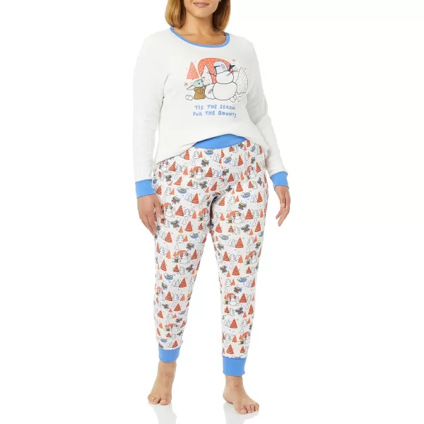 Amazon Essentials Star Wars Holiday Family Pajama SetsAdult Star Wars Mando Winter  Womens Snugfit