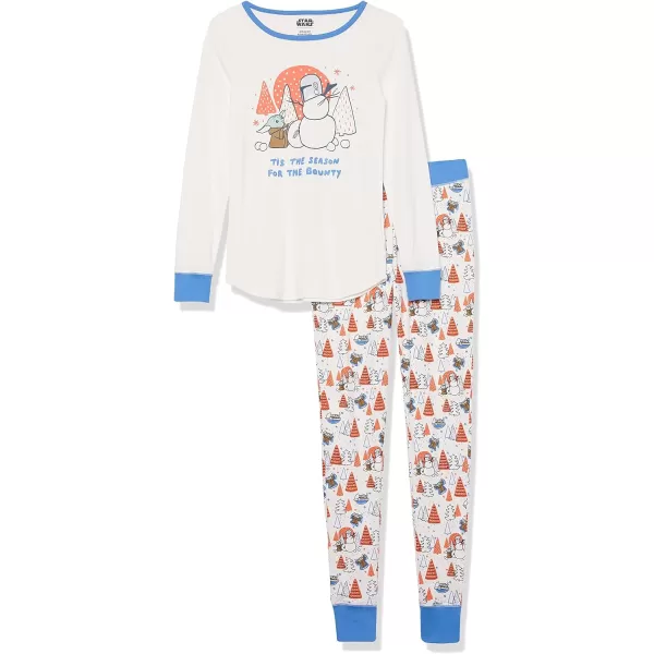Amazon Essentials Star Wars Holiday Family Pajama SetsAdult Star Wars Mando Winter  Womens Snugfit