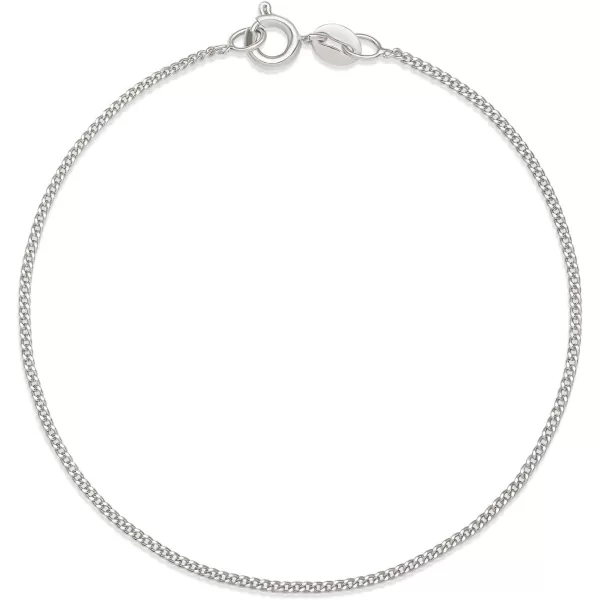 Amazon Essentials Sterling Curb Chain BraceletSilver 75 2 mm