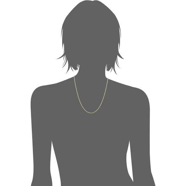 Amazon Essentials Sterling Silver Diamond Cut Rope Chain NecklaceYellow Gold 20