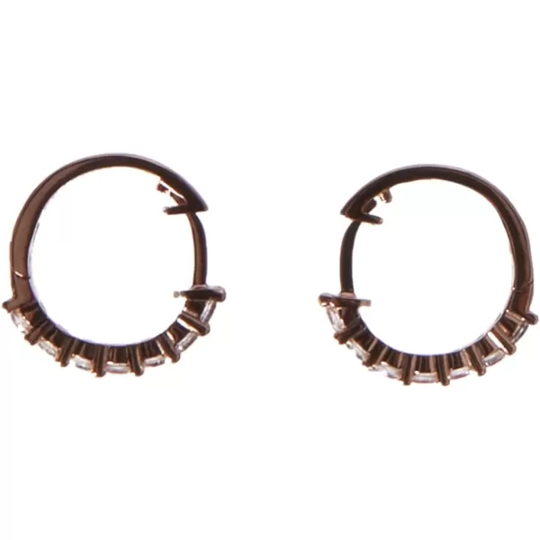 Amazon Essentials Sterling Silver Hinged Huggie Hoop EarringsRose Gold