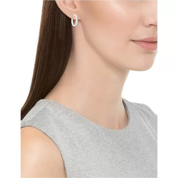 Amazon Essentials Sterling Silver Hinged Huggie Hoop EarringsSilver