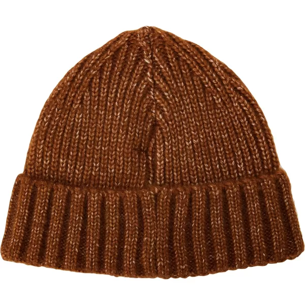 Amazon Essentials Unisex Adults Fisherman Ribbed BeanieDark Chestnut Brown