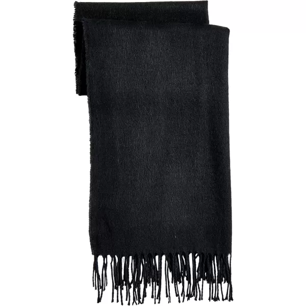 Amazon Essentials Unisex Adults Oversived Woven Scarf with FringeBlack