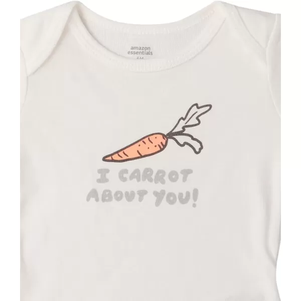Amazon Essentials Unisex Babies Cotton Layette Outfit Sets Pack of 6MulticolorCarrotsRabbitStripe