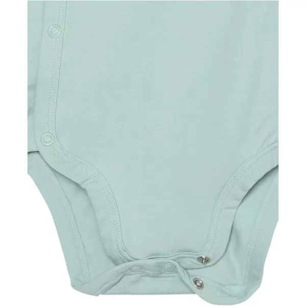 Amazon Essentials Unisex Babies Cotton LongSleeve Side Snap Bodysuit Previously Amazon Aware Pack of 3Beige HedgehogsLight Olive StripePale Blue