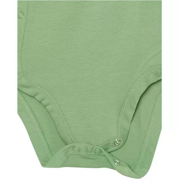 Amazon Essentials Unisex Babies Cotton LongSleeve Side Snap Bodysuit Previously Amazon Aware Pack of 3Dark NavyDusty Blue StripeGreen