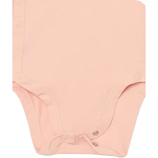 Amazon Essentials Unisex Babies Cotton LongSleeve Side Snap Bodysuit Previously Amazon Aware Pack of 3Mushroom BrownOffwhite Ditsy FloralPastel Peach