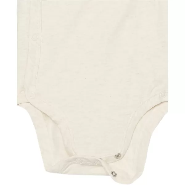 Amazon Essentials Unisex Babies Cotton LongSleeve Side Snap Bodysuit Previously Amazon Aware Pack of 3Oatmeal HeatherIvory