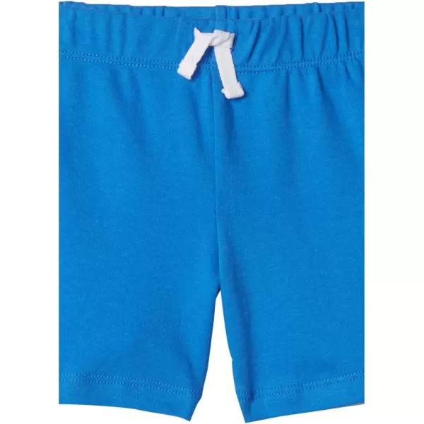 Amazon Essentials Unisex Babies Cotton PullOn Shorts Multipacks3 BlueGrey HeatherNavy