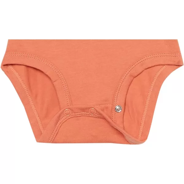 Amazon Essentials Unisex Babies Cotton Stretch Jersey Long Sleeve Bodysuit Previously Amazon Aware Pack of 3Beige MouseLight OrangePink Stripe
