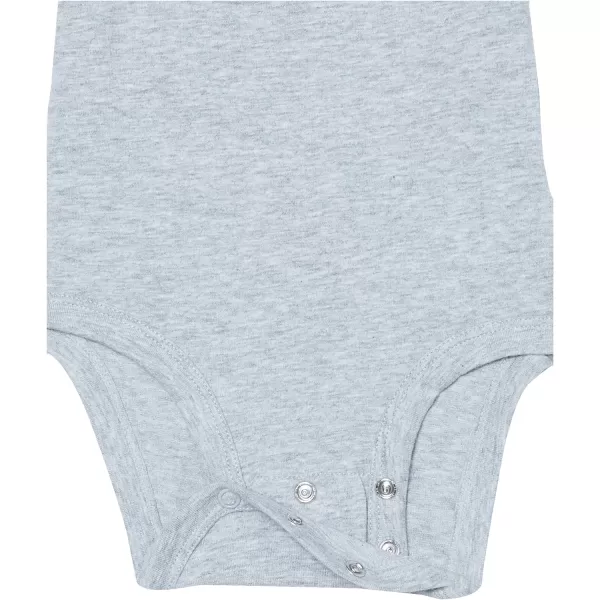 Amazon Essentials Unisex Babies Cotton Stretch Jersey Short Sleeve Bodysuit Previously Amazon Aware Pack of 3Grey Heather