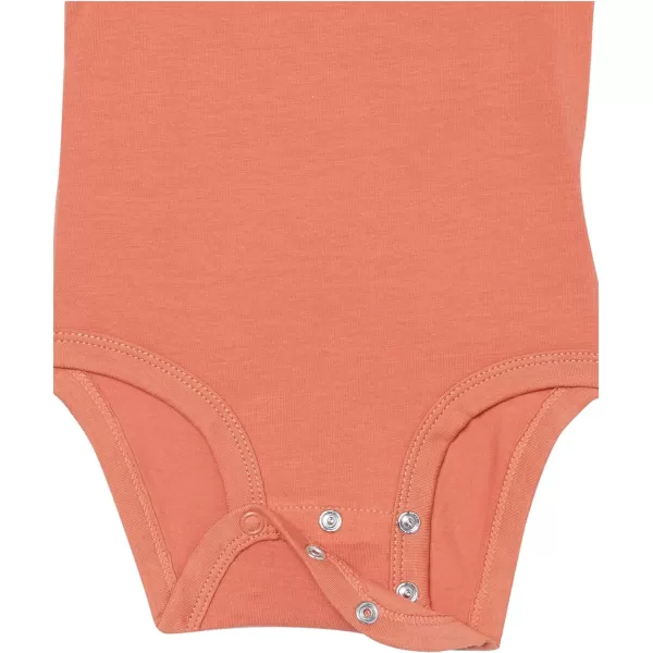 Amazon Essentials Unisex Babies Cotton Stretch Jersey Sleeveless Bodysuit Previously Amazon Aware Pack of 3Beige MouseLight OrangePink Stripe