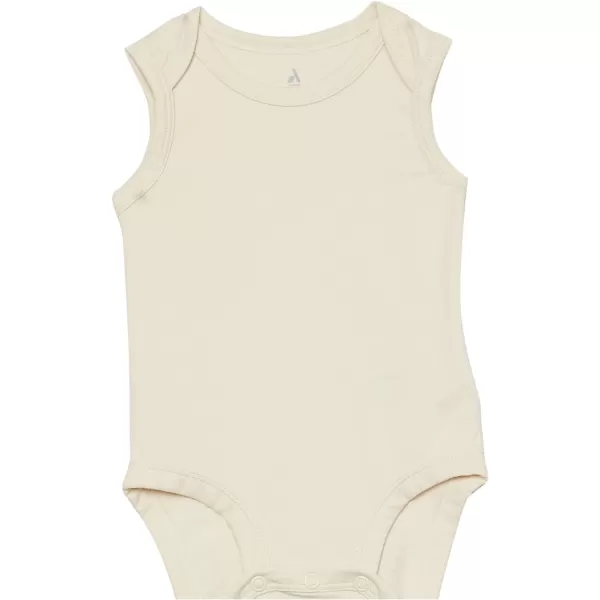 Amazon Essentials Unisex Babies Cotton Stretch Jersey Sleeveless Bodysuit Previously Amazon Aware Pack of 3Neutral