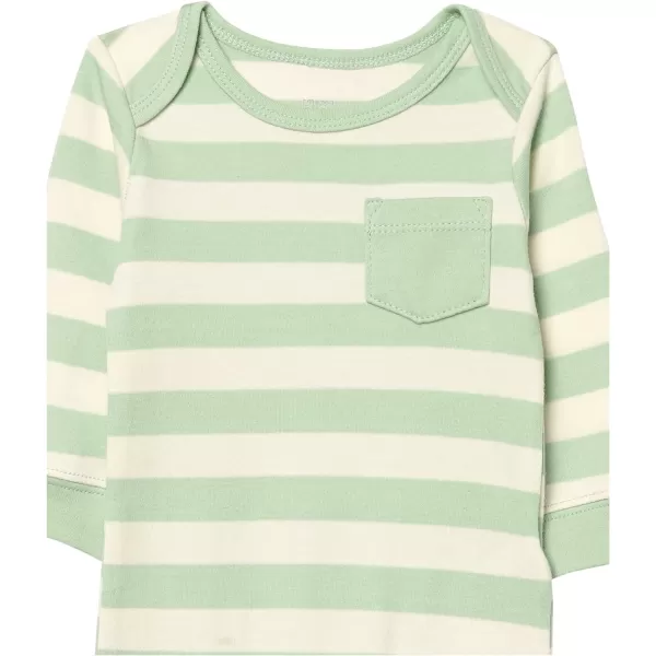 Amazon Essentials Unisex Babies LongSleeve Coveralls Multipacks3 Ivory Forest