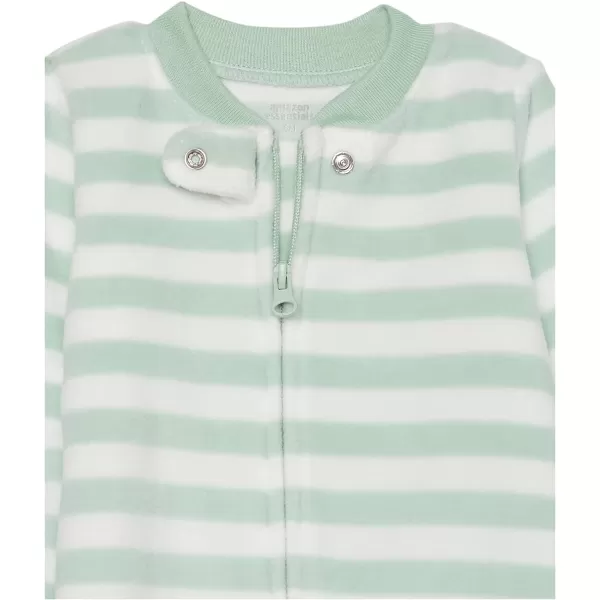 Amazon Essentials Unisex Babies Microfleece Footed ZipFront Sleep and Play Multipacks3 PinkFloral