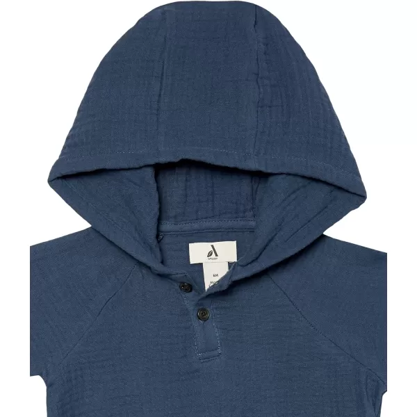 Amazon Essentials Unisex Babies Organic Cotton Gauze Hoodie Previously Amazon AwareDark Navy