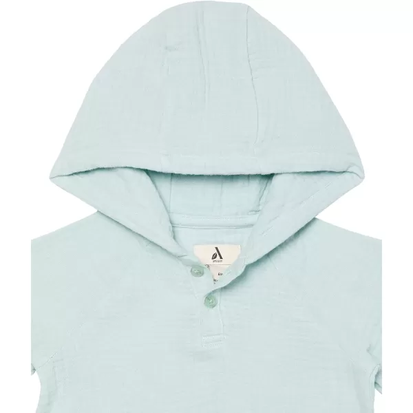 Amazon Essentials Unisex Babies Organic Cotton Gauze Hoodie Previously Amazon AwarePale Mint Green